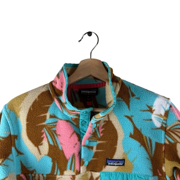 Patagonia Synchilla  Snap-T Pullover Feather Dance Womens Size Medium - Picture 3 of 7
